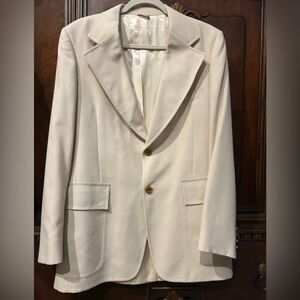 VINTAGE BUTTER CREAM YELLOW SKIPPER MERIT/O’Brien of LONDON🇬🇧45%WOOL BLAZER